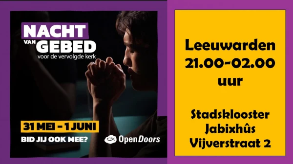 Nacht van gebed 31 mei - 1 juni